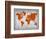 World Map 14-NaxArt-Framed Art Print