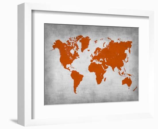 World Map 14-NaxArt-Framed Art Print