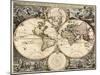 World Map, 1690-Science Source-Mounted Giclee Print