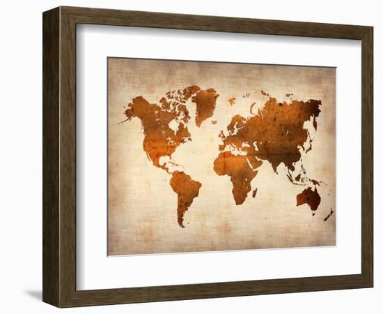 World  Map 7-NaxArt-Framed Art Print