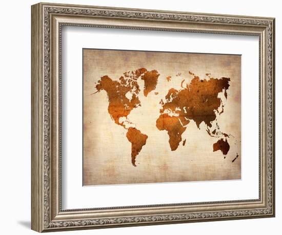 World  Map 7-NaxArt-Framed Art Print