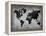 World  Map 8-NaxArt-Framed Stretched Canvas