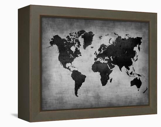 World  Map 8-NaxArt-Framed Stretched Canvas