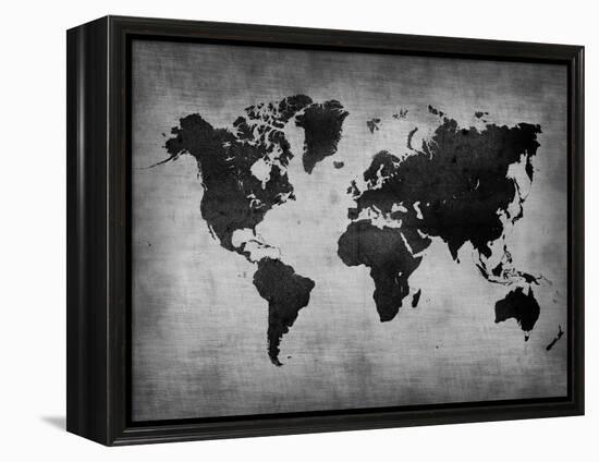 World  Map 8-NaxArt-Framed Stretched Canvas