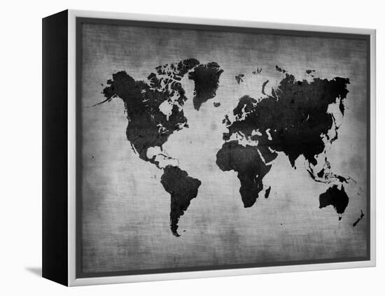 World  Map 8-NaxArt-Framed Stretched Canvas