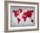 World  Map 9-NaxArt-Framed Art Print