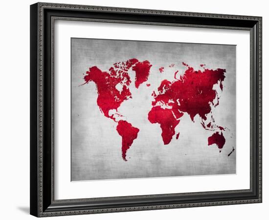 World  Map 9-NaxArt-Framed Art Print