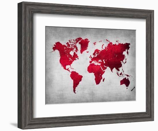 World  Map 9-NaxArt-Framed Art Print