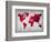 World  Map 9-NaxArt-Framed Art Print