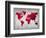 World  Map 9-NaxArt-Framed Art Print