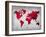 World  Map 9-NaxArt-Framed Premium Giclee Print