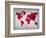 World  Map 9-NaxArt-Framed Art Print