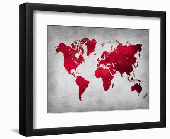 World  Map 9-NaxArt-Framed Art Print