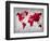 World  Map 9-NaxArt-Framed Art Print