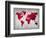 World  Map 9-NaxArt-Framed Art Print