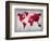 World  Map 9-NaxArt-Framed Art Print