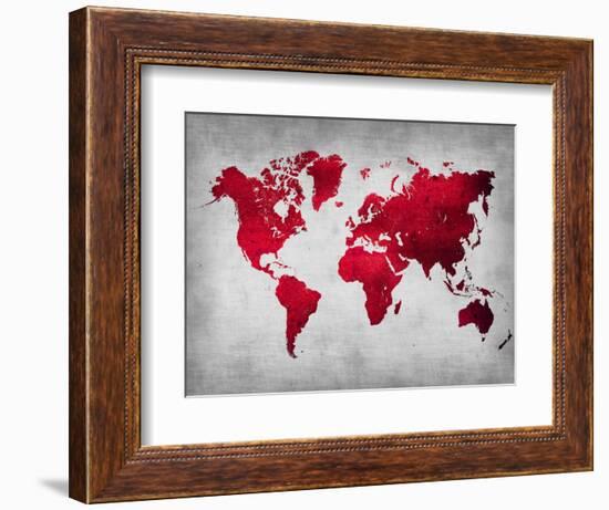 World  Map 9-NaxArt-Framed Art Print