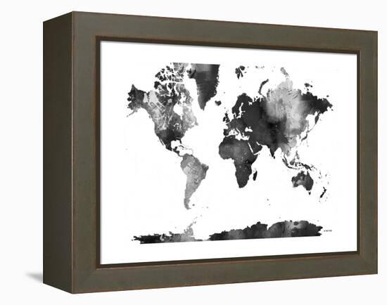 World Map BG 1-Marlene Watson-Framed Premier Image Canvas