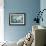World Map Blue-Jane Fox-Framed Premium Giclee Print displayed on a wall