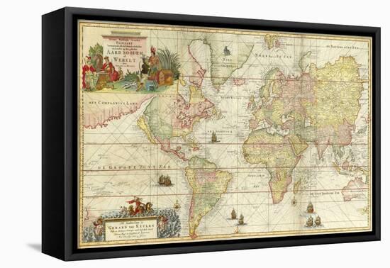 World Map By Gerard Van Keulen-Vintage Lavoie-Framed Premier Image Canvas