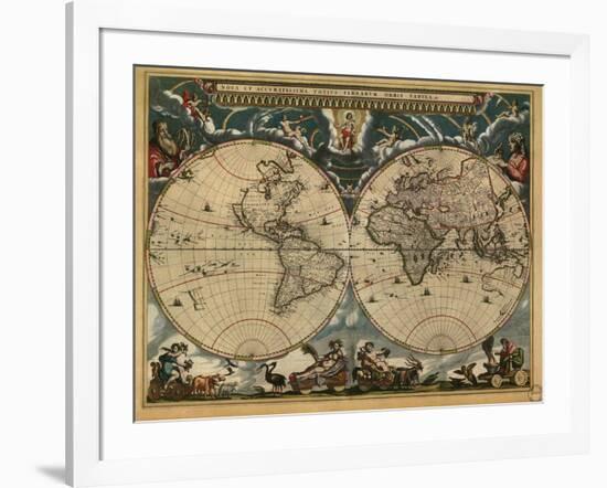 World Map, c.1664-null-Framed Art Print