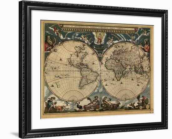 World Map, c.1664-null-Framed Art Print