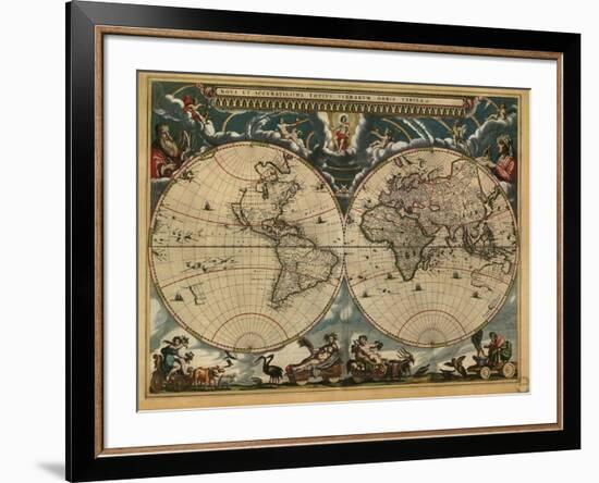 World Map, c.1664-null-Framed Art Print