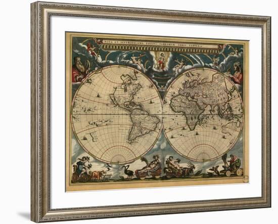 World Map, c.1664-null-Framed Art Print