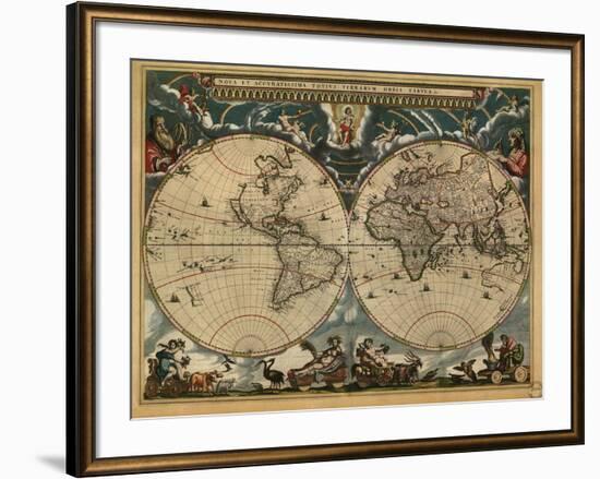 World Map, c.1664-null-Framed Art Print