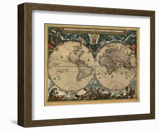 World Map, c.1664-Joan Blaeu-Framed Giclee Print