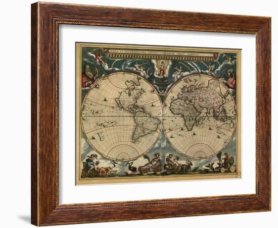 World Map, c.1664-null-Framed Art Print