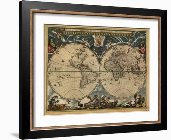 World Map, c.1664-null-Framed Art Print