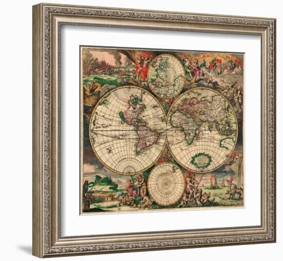 World Map, c.1689-null-Framed Art Print