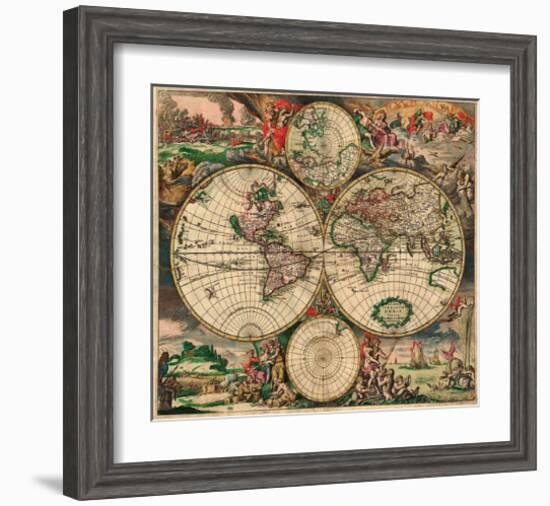 World Map, c.1689-null-Framed Art Print