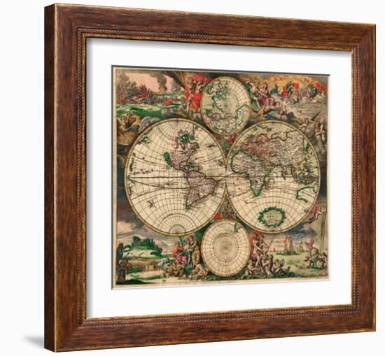 World Map, c.1689--Framed Art Print