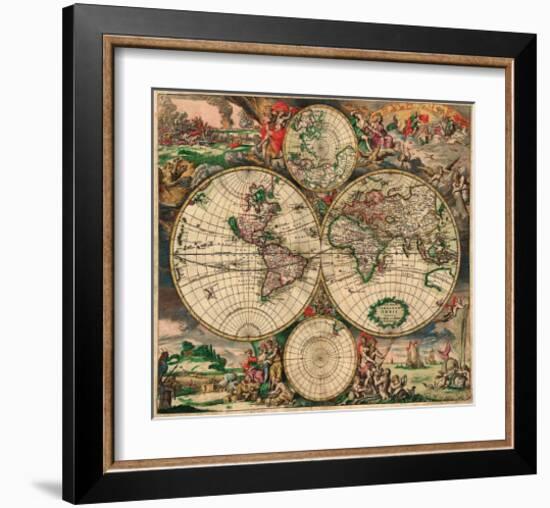 World Map, c.1689-null-Framed Art Print