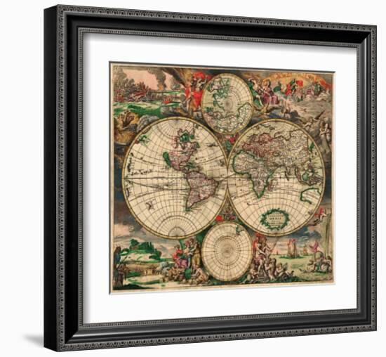 World Map, c.1689-null-Framed Art Print