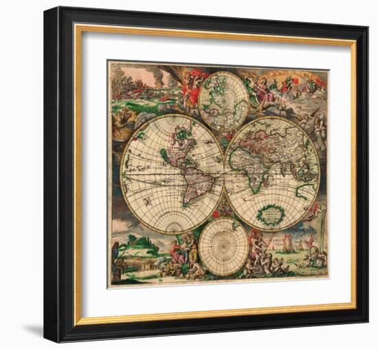 World Map, c.1689-null-Framed Art Print