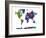 World Map Clr 1-Marlene Watson-Framed Giclee Print