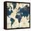 World Map Collage v2-Sue Schlabach-Framed Stretched Canvas