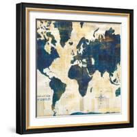 World Map Collage v2-Sue Schlabach-Framed Art Print
