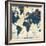 World Map Collage v2-Sue Schlabach-Framed Art Print