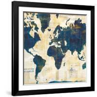 World Map Collage v2-Sue Schlabach-Framed Art Print