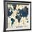 World Map Collage v2-Sue Schlabach-Framed Giclee Print