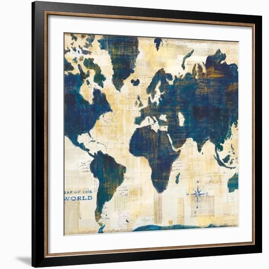 World Map Collage v2-Sue Schlabach-Framed Giclee Print