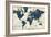 World Map Collage-Sue Schlabach-Framed Art Print