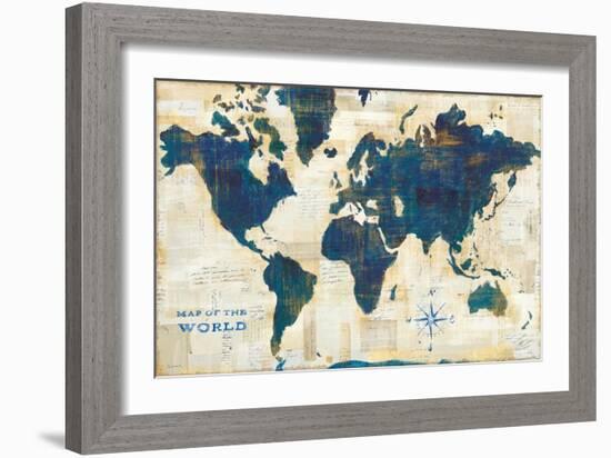 World Map Collage-Sue Schlabach-Framed Art Print