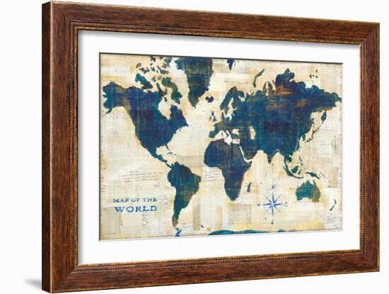 World Map Collage-Sue Schlabach-Framed Art Print