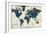 World Map Collage-Sue Schlabach-Framed Art Print