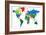 World Map-Countries-Serban Bogdan-Framed Art Print
